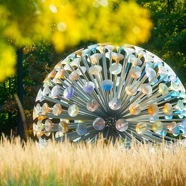 Decorative art sculpture in the grass